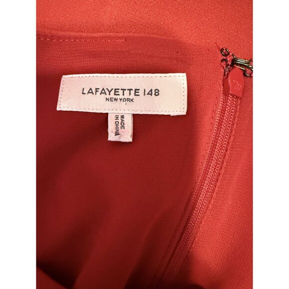 Lafayette 148 Maroon Long Sleeve Shift Dress Size L - Picture 5 of 6